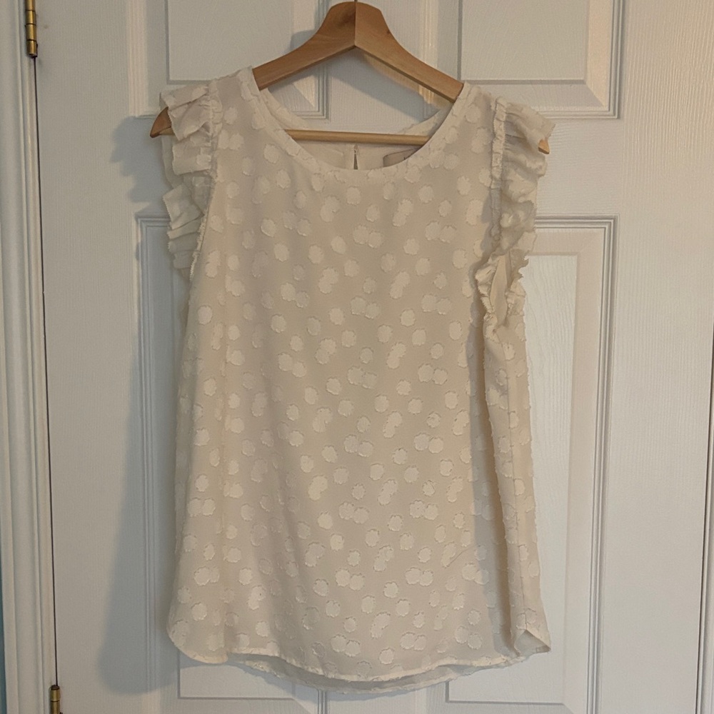 LOFT textured sleeveless blouse